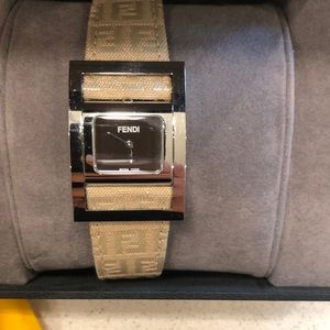 Fendi woman’s watch. Beige. Never worn. With box.